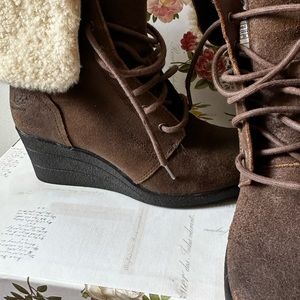 UGG wedge fold over boots
